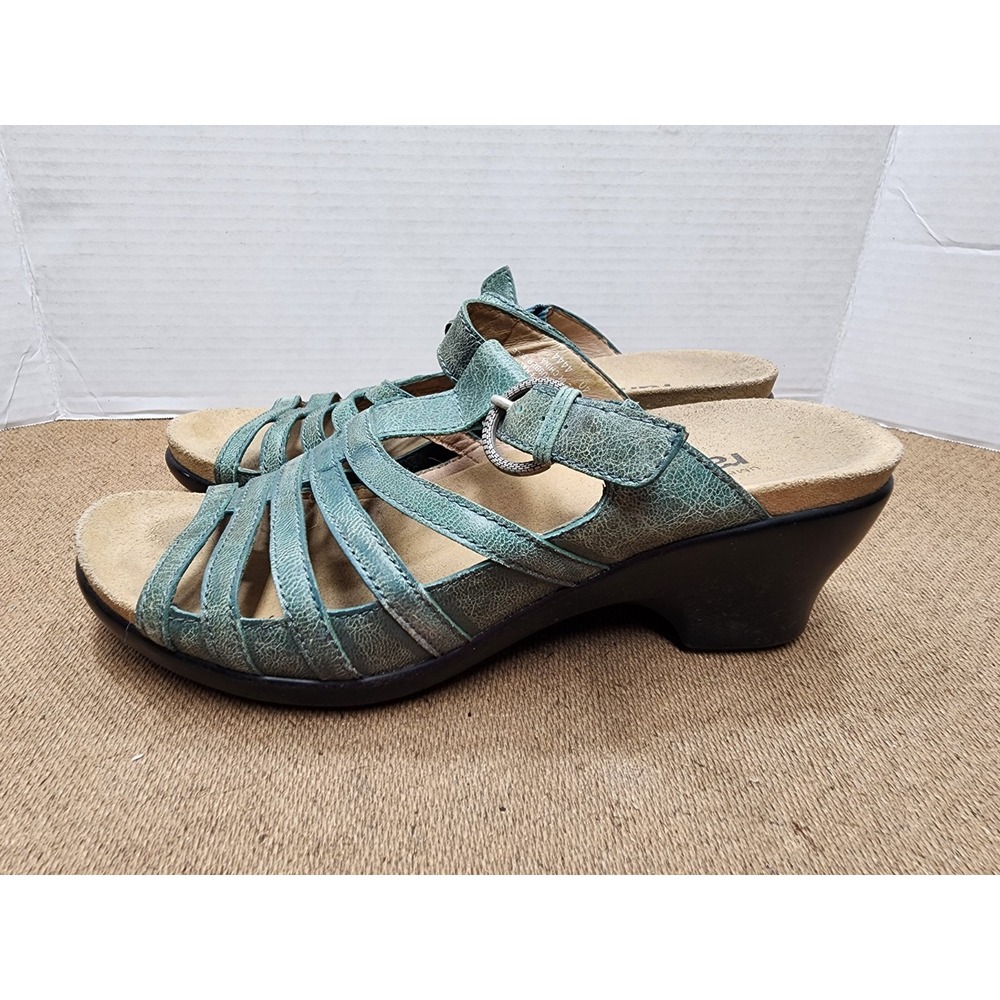 UMBERTO Raffini Olive Strappy Sandals Womens Shoe Size 9/9.5 EU 40 Wedge
